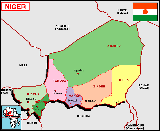 Carte du Niger
